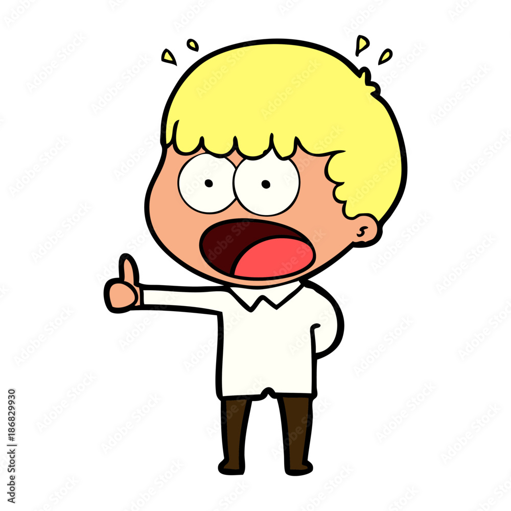 cartoon shocked man cartoon shocked man