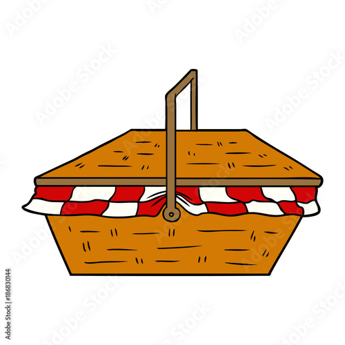 cartoon picnic basket