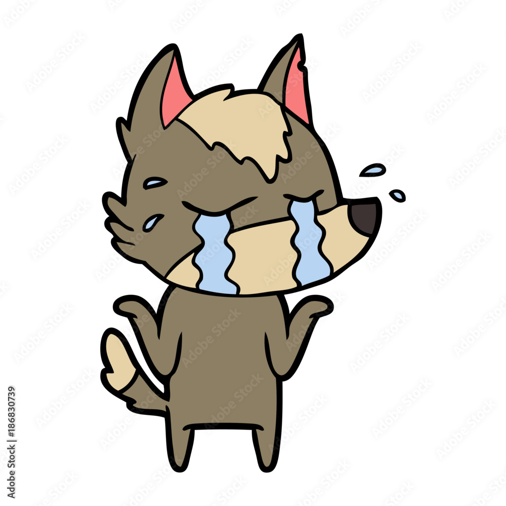 cartoon crying wolf