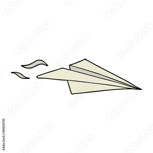 cartoon paper airplane