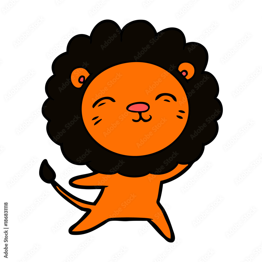 Obraz premium cartoon lion