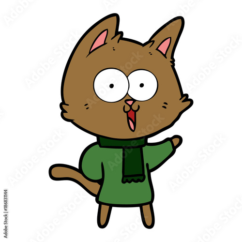 funny cartoon cat