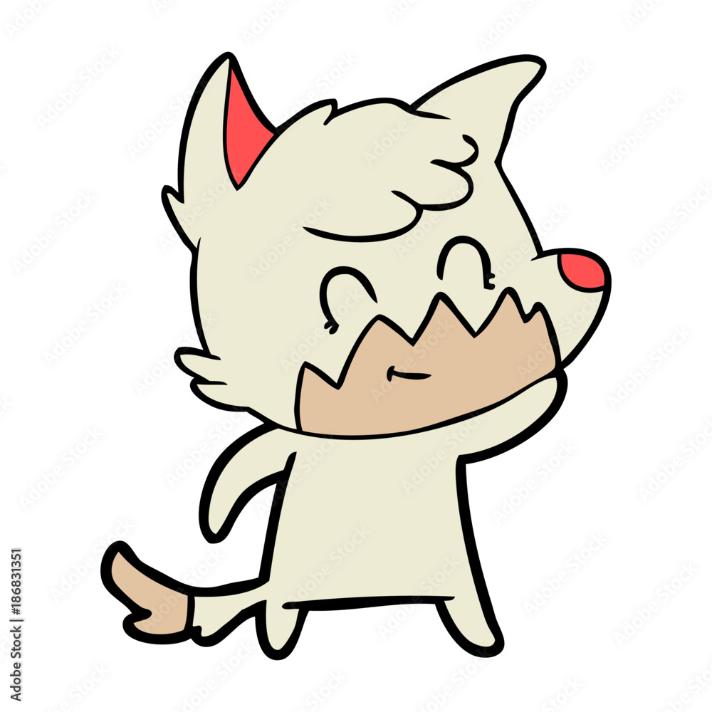 cartoon friendly fox cartoon friendly fox