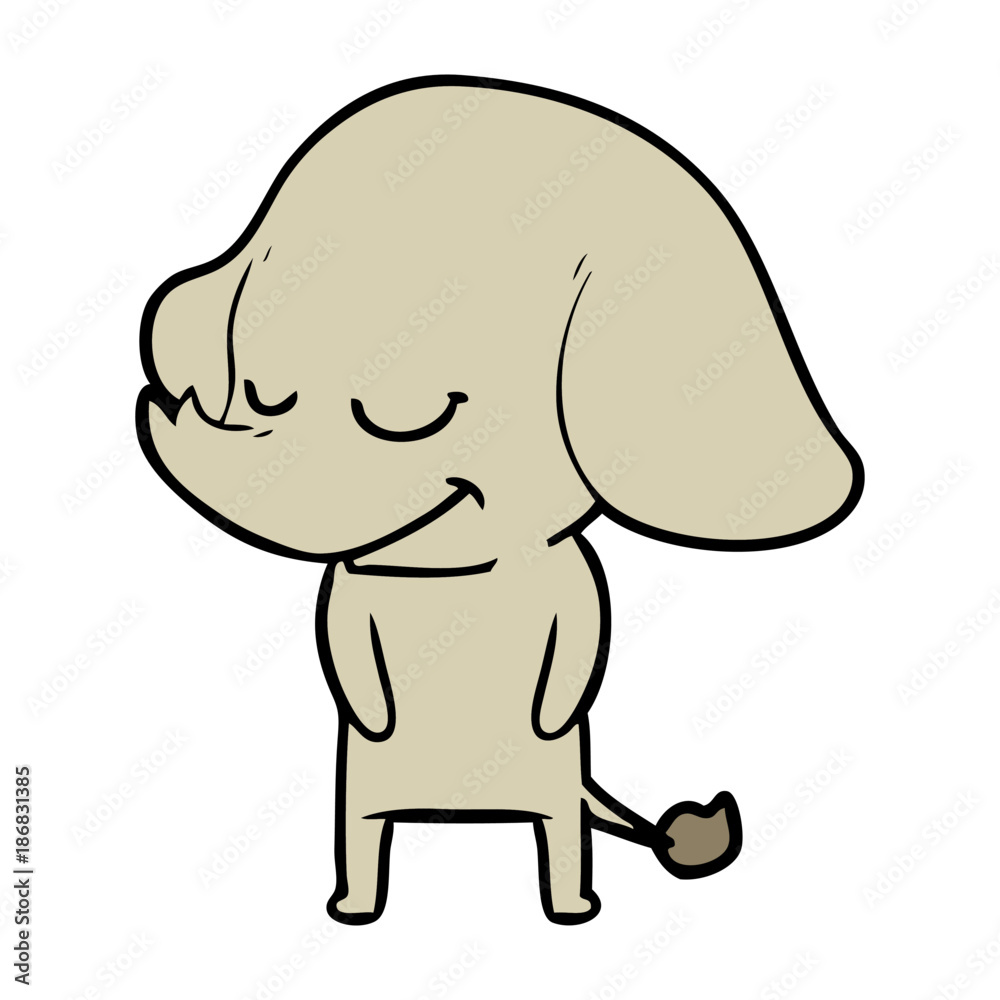 cartoon smiling elephant