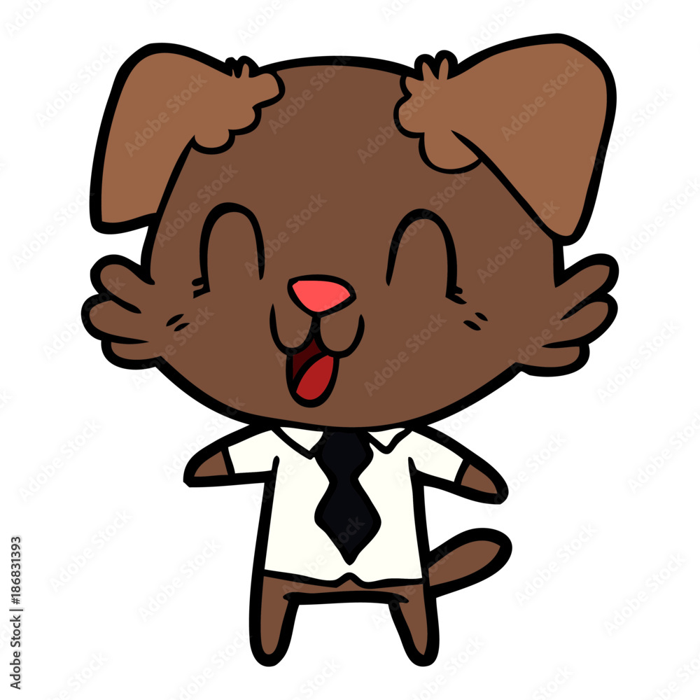laughing cartoon dog manager laughing cartoon dog manager