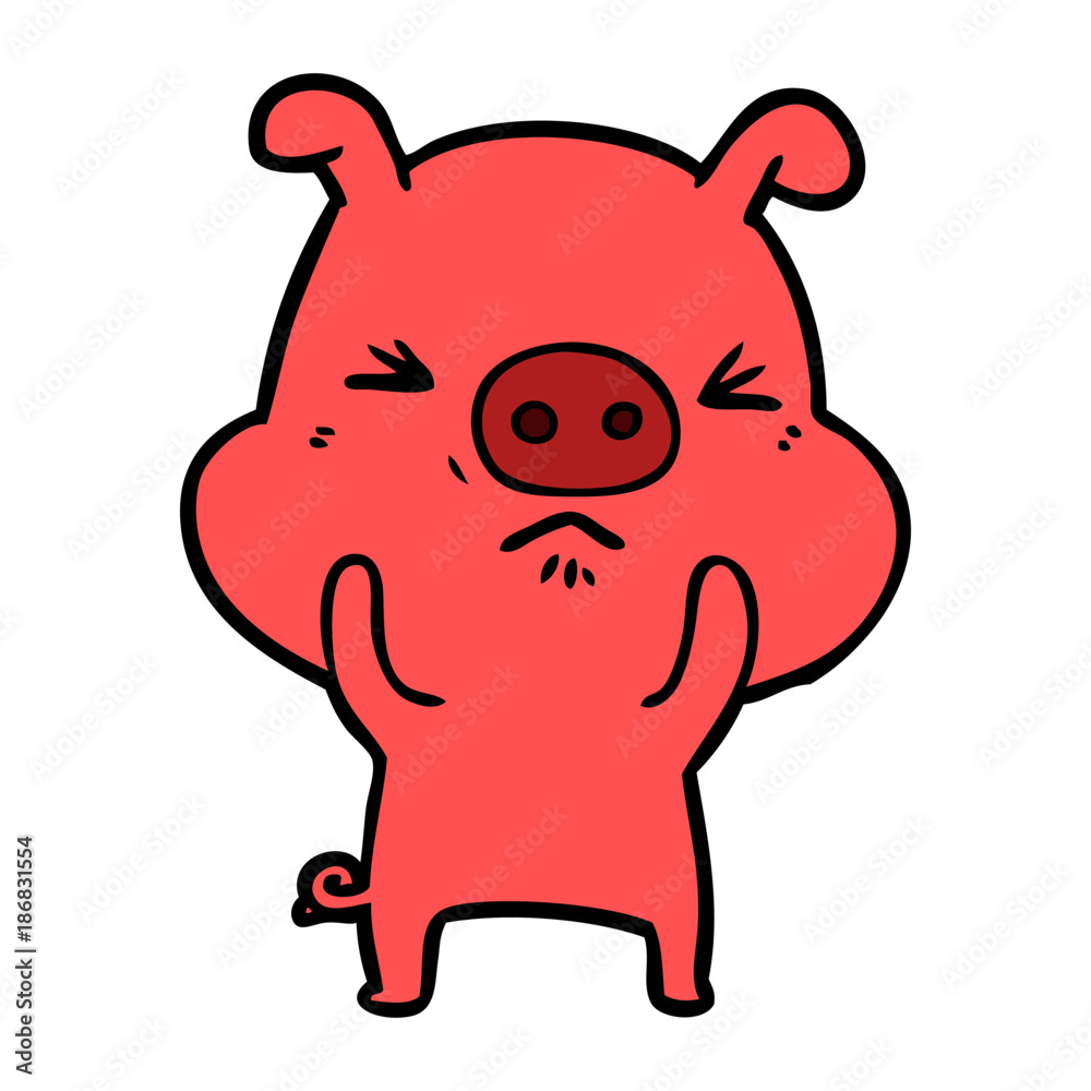 cartoon angry pig cartoon angry pig