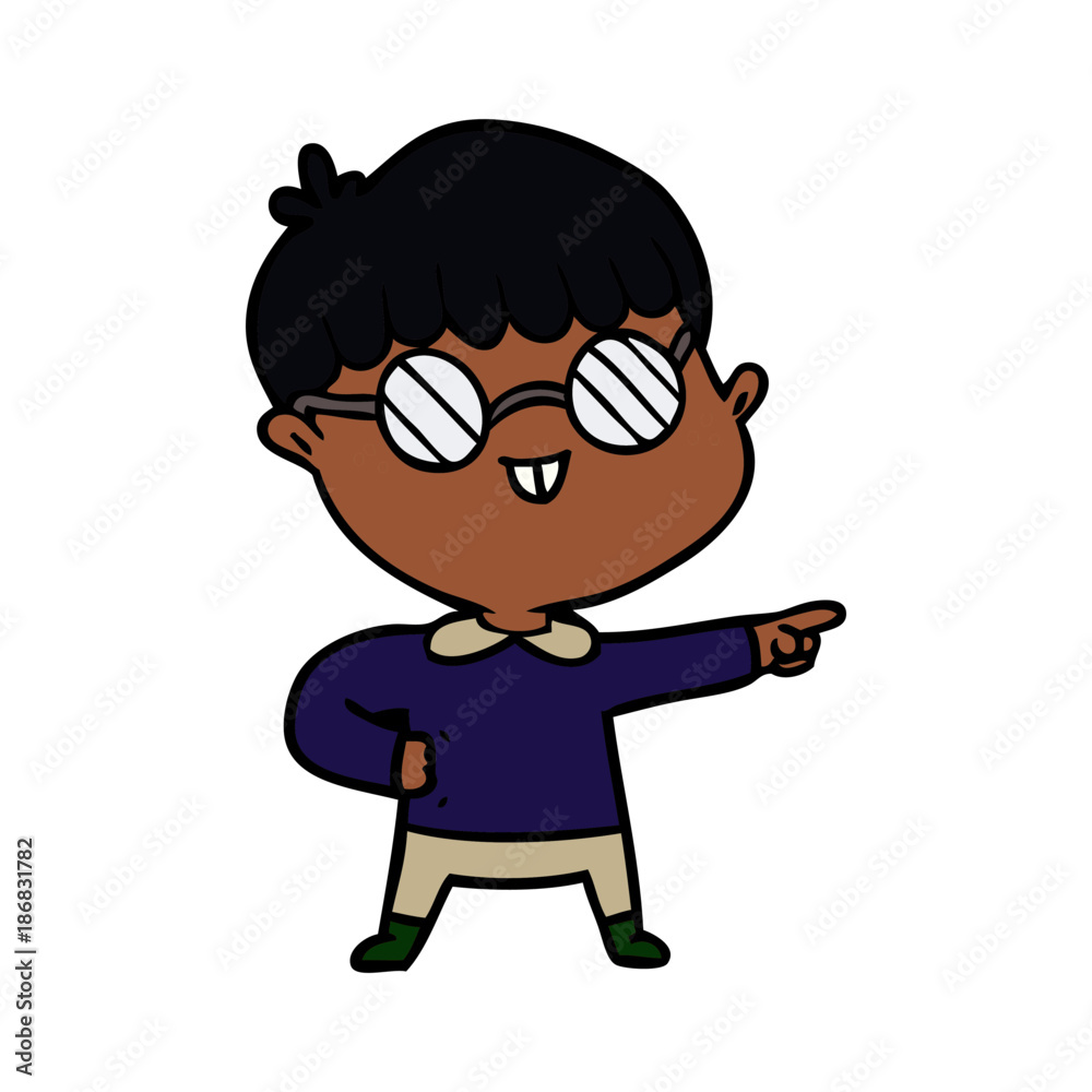 cartoon boy wearing spectacles cartoon boy wearing spectacles