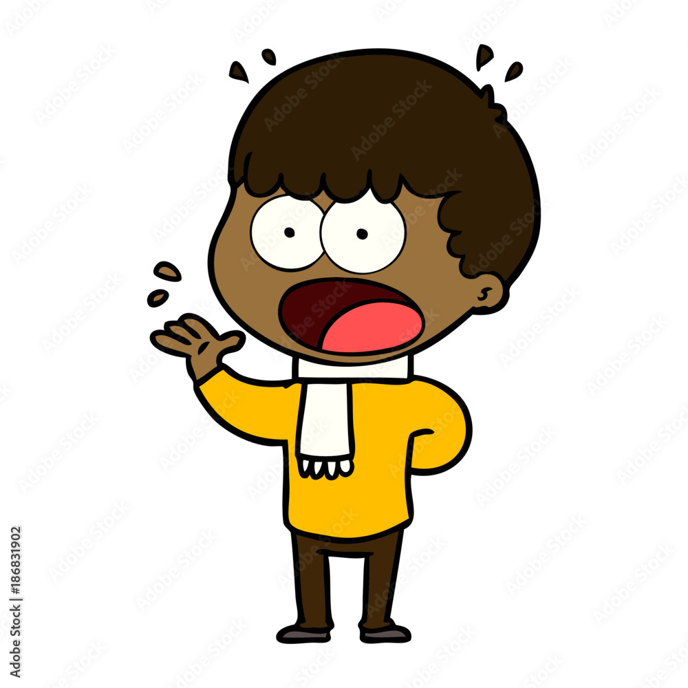 cartoon shocked man cartoon shocked man