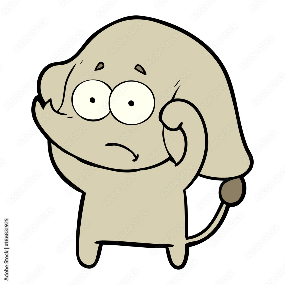 cartoon unsure elephant cartoon unsure elephant