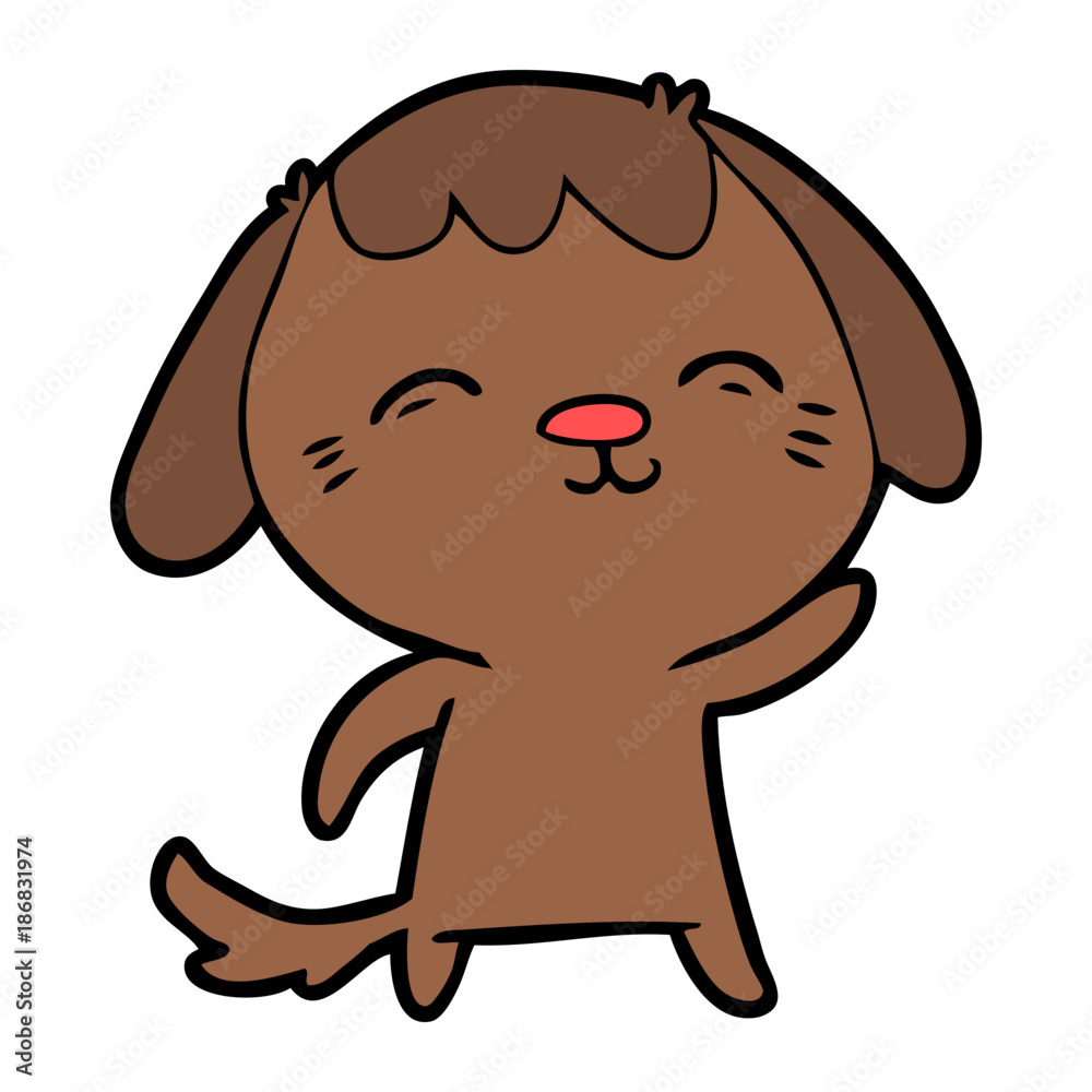 Fototapeta premium happy cartoon dog