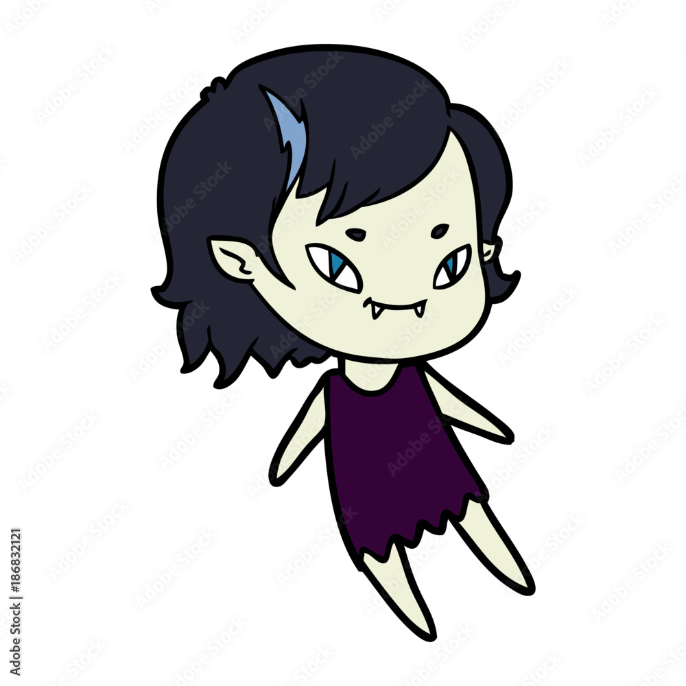 cartoon friendly vampire girl cartoon friendly vampire girl