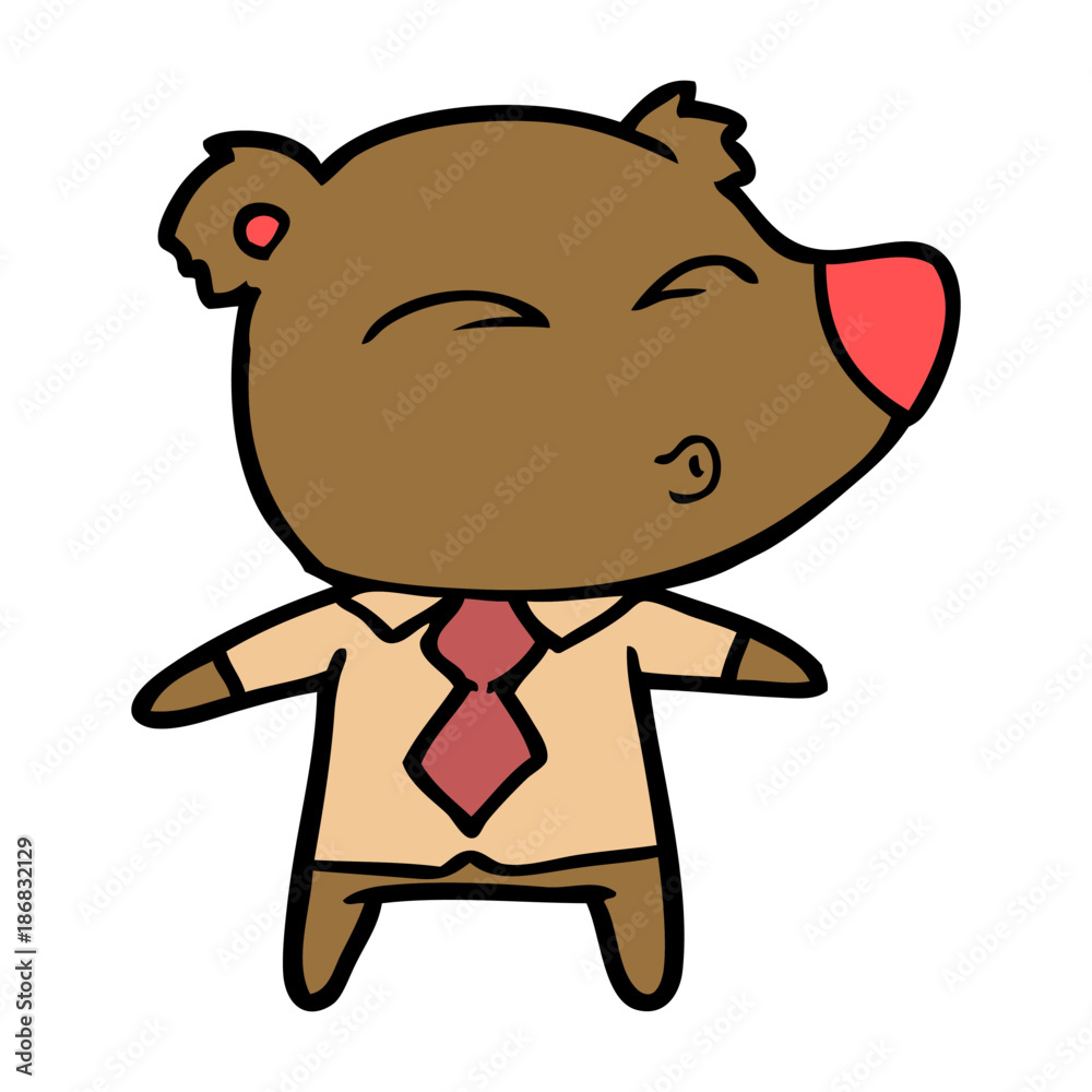 cartoon whistling bear boss cartoon whistling bear boss