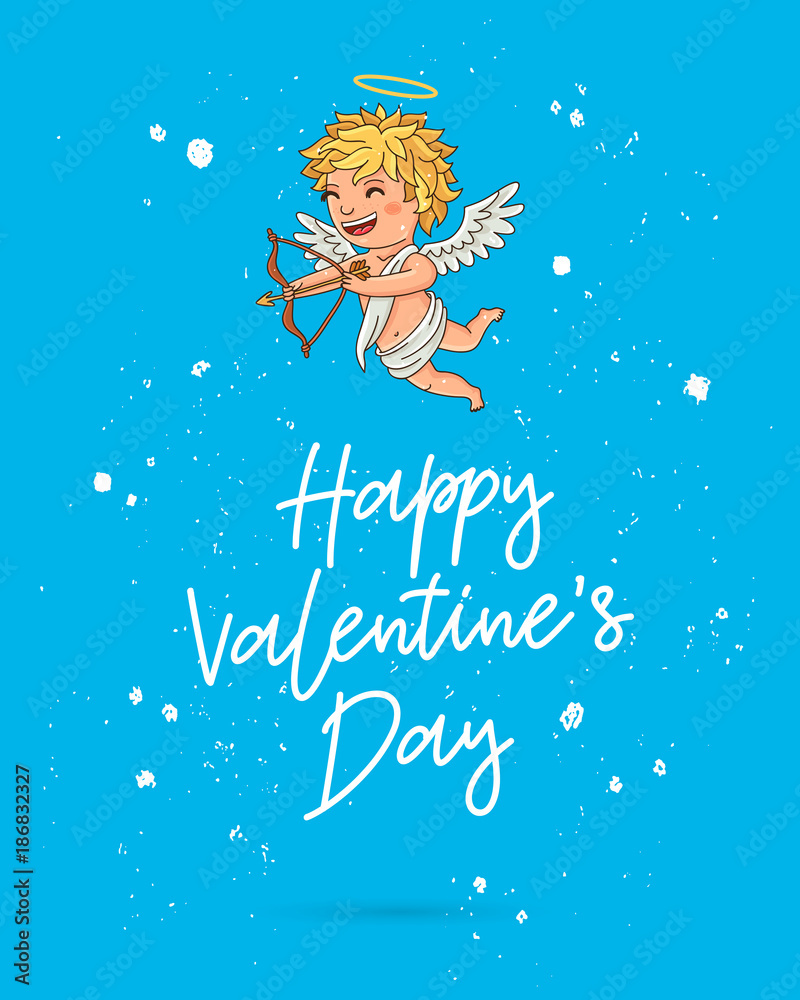 Happy Valentine's day. Cute angel