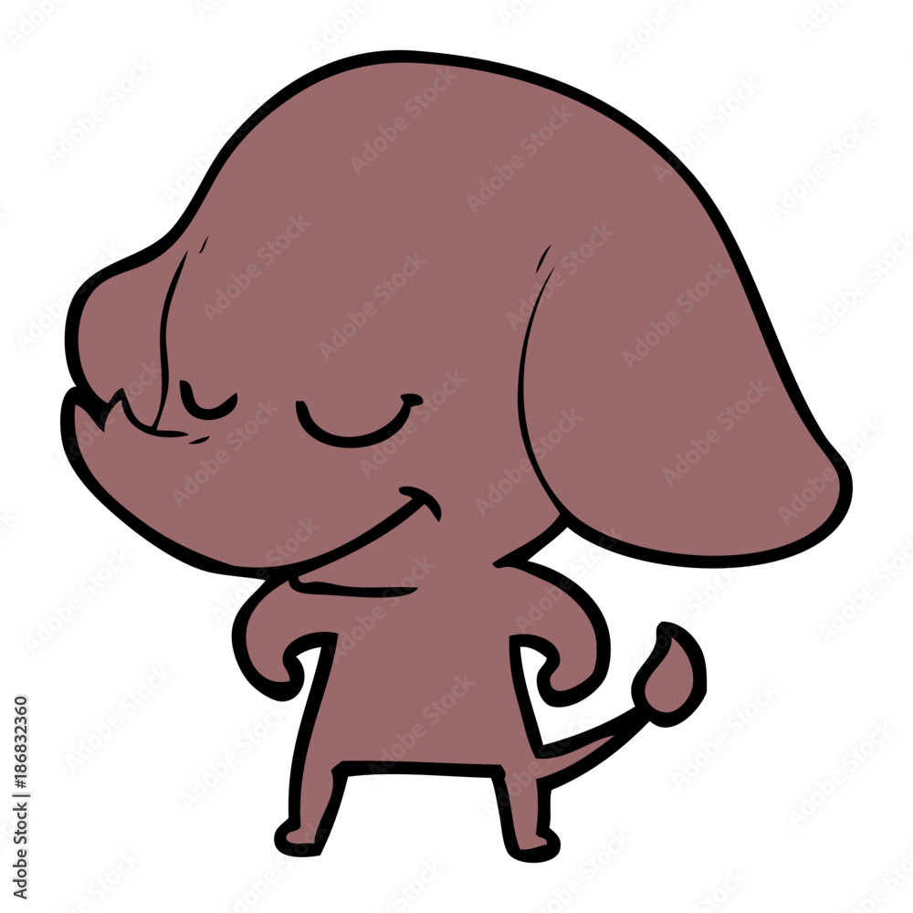 cartoon smiling elephant cartoon smiling elephant