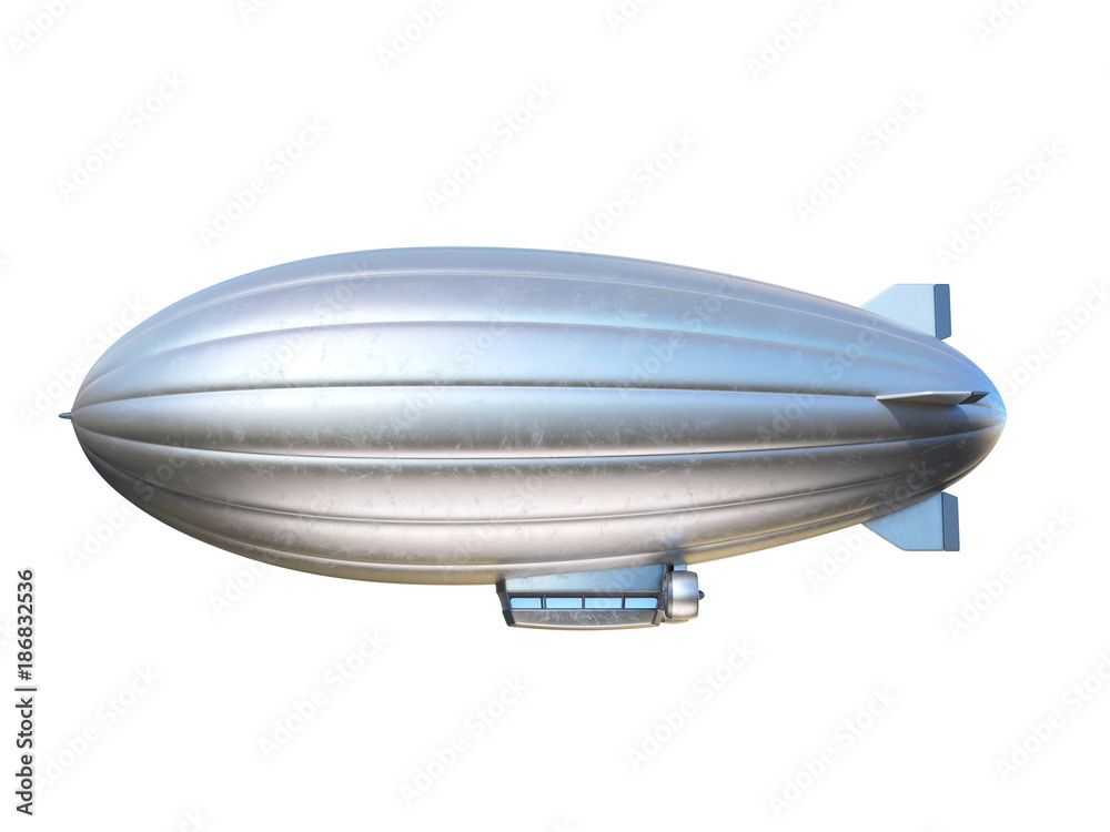 Zeppelin airship with copy space, 3d rendering Zeppelin airship with copy space, 3d rendering