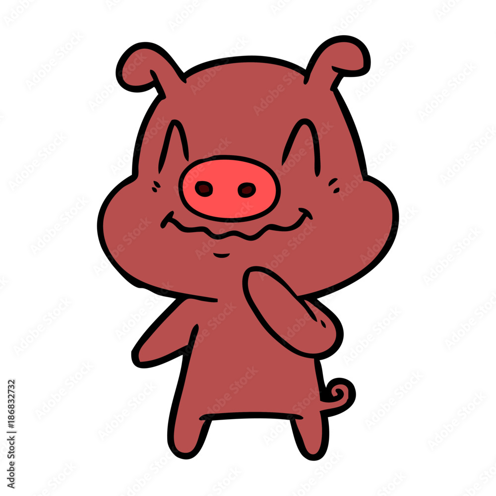 nervous cartoon pig nervous cartoon pig