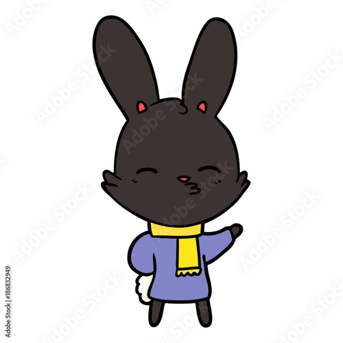 curious bunny cartoon
