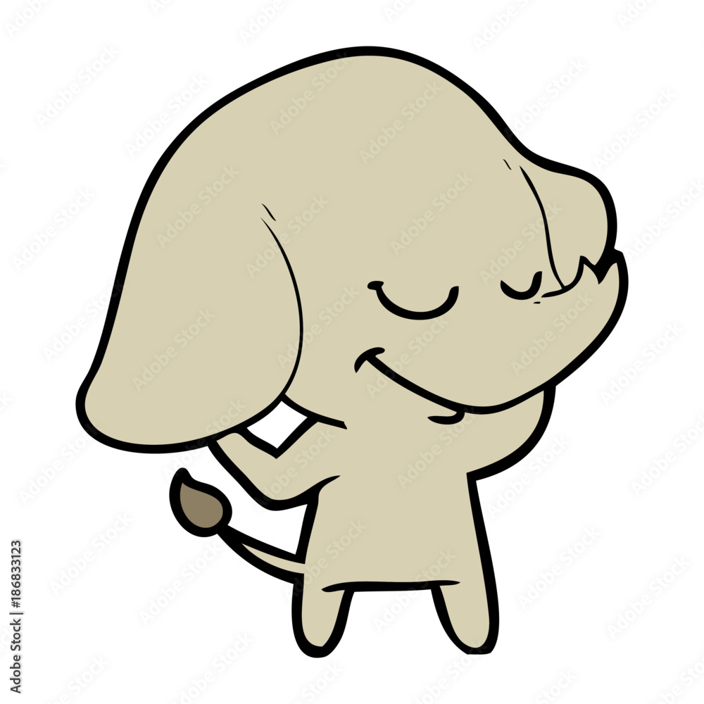 cartoon smiling elephant cartoon smiling elephant