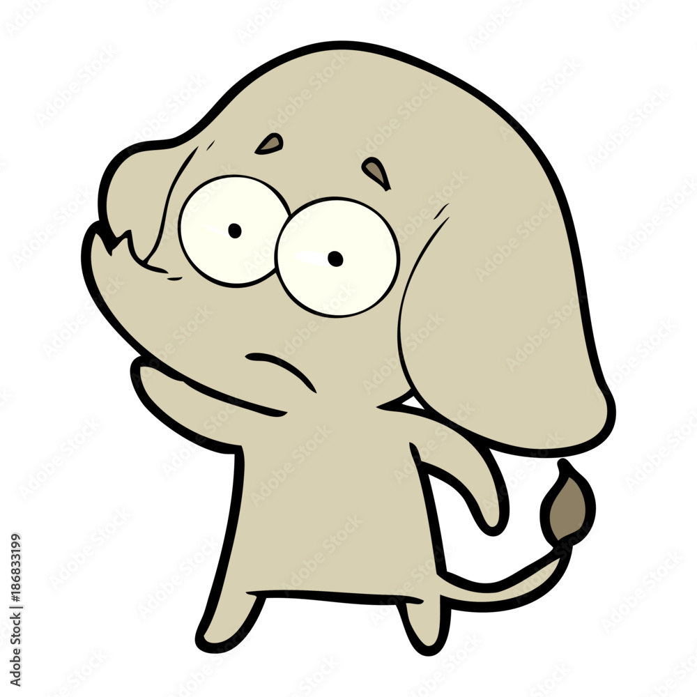 cartoon unsure elephant cartoon unsure elephant
