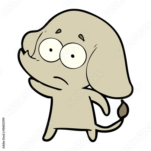 cartoon unsure elephant