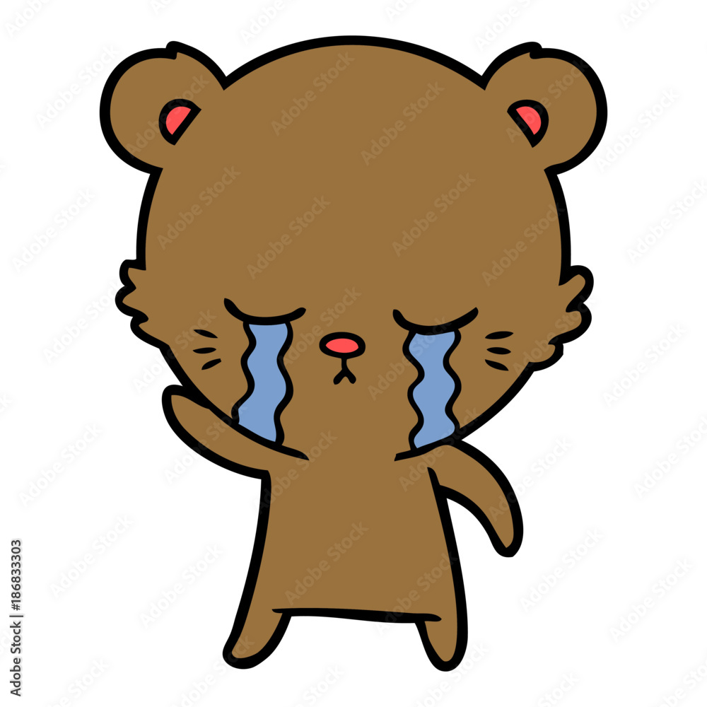 crying cartoon bear crying cartoon bear