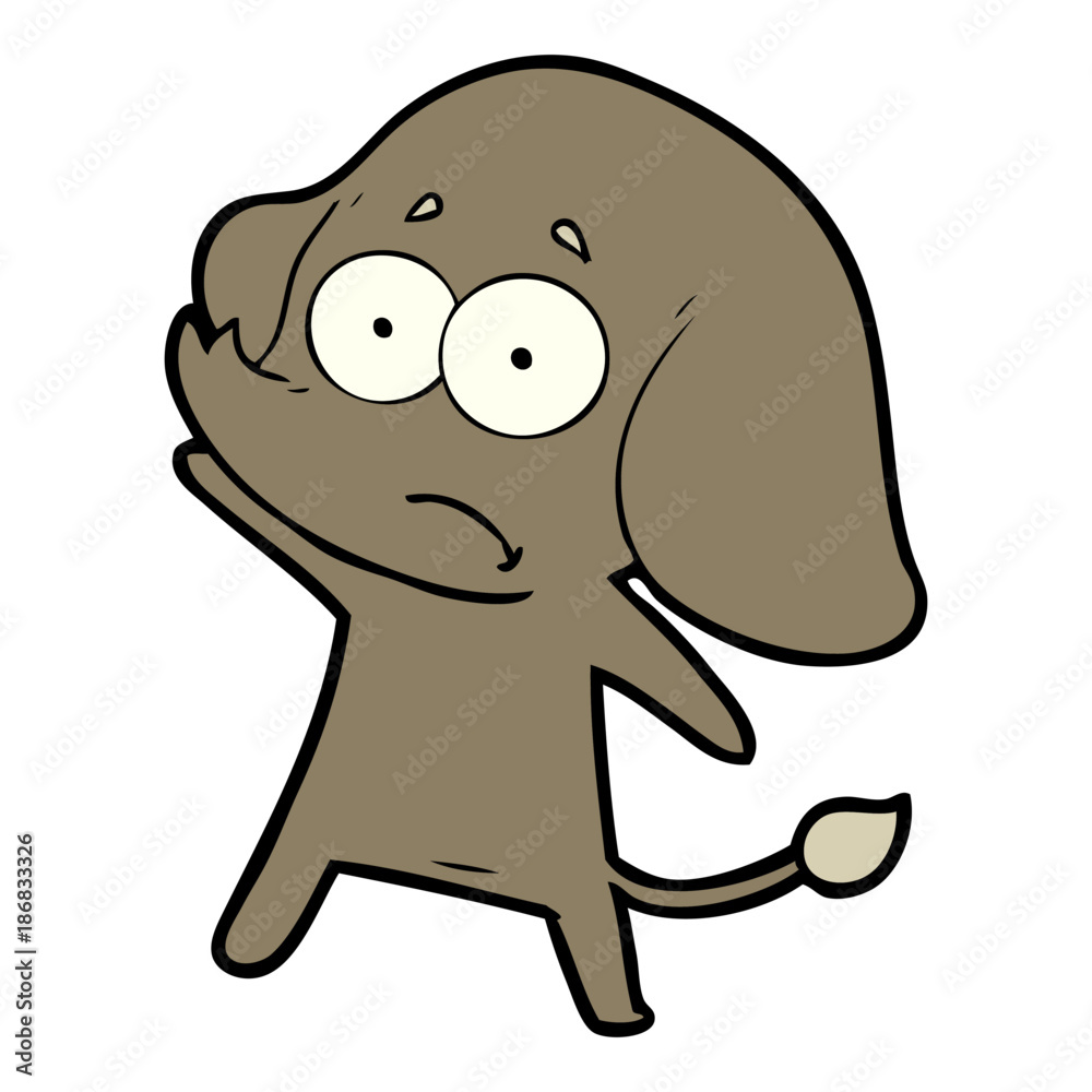 cartoon unsure elephant