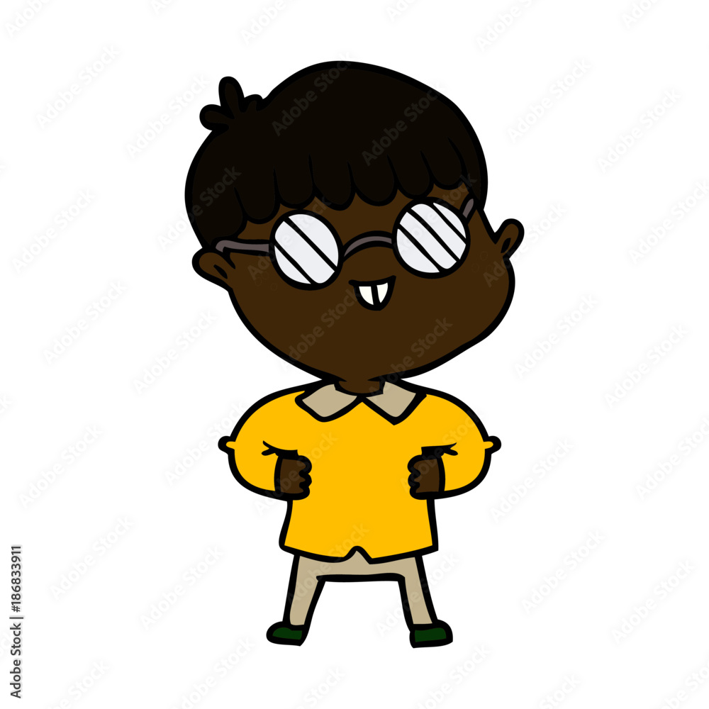 cartoon boy wearing spectacles cartoon boy wearing spectacles