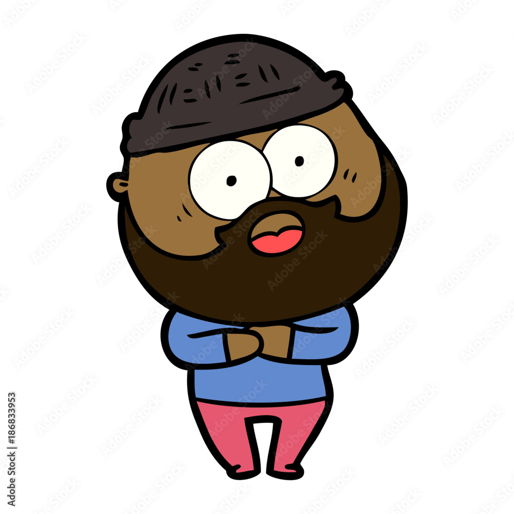 cartoon bearded man