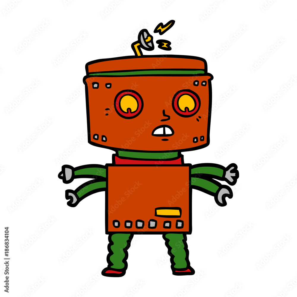 Naklejka premium cartoon robot