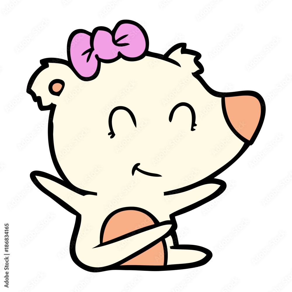 female polar bear cartoon