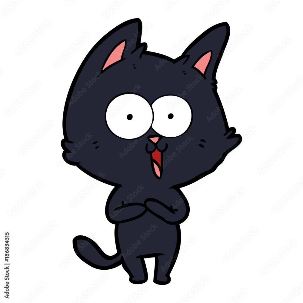 Obraz premium funny cartoon cat