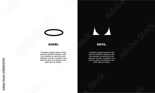 Minimalist Angel And Devil Concept Design
