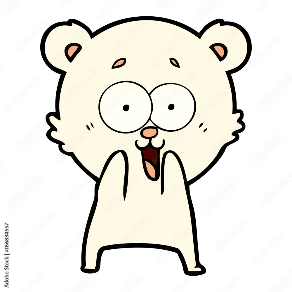 Fototapeta premium excited teddy bear cartoon