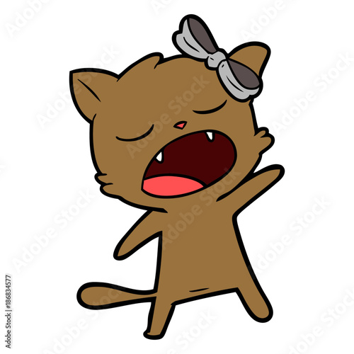 cartoon singing cat