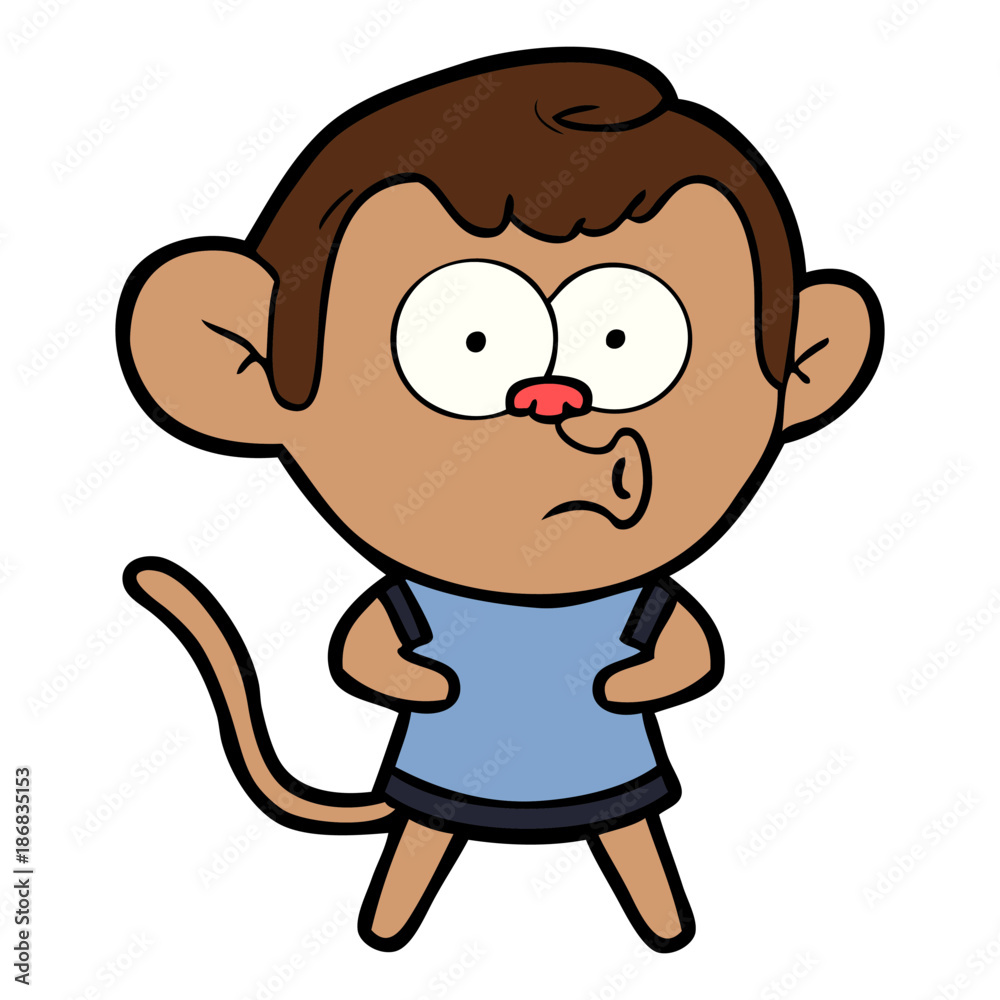 cartoon surprised monkey cartoon surprised monkey