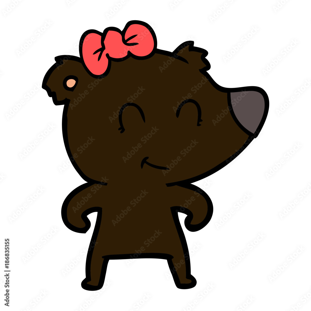 Obraz premium female bear cartoon