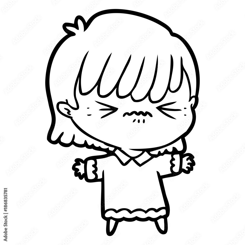 annoyed cartoon girl annoyed cartoon girl