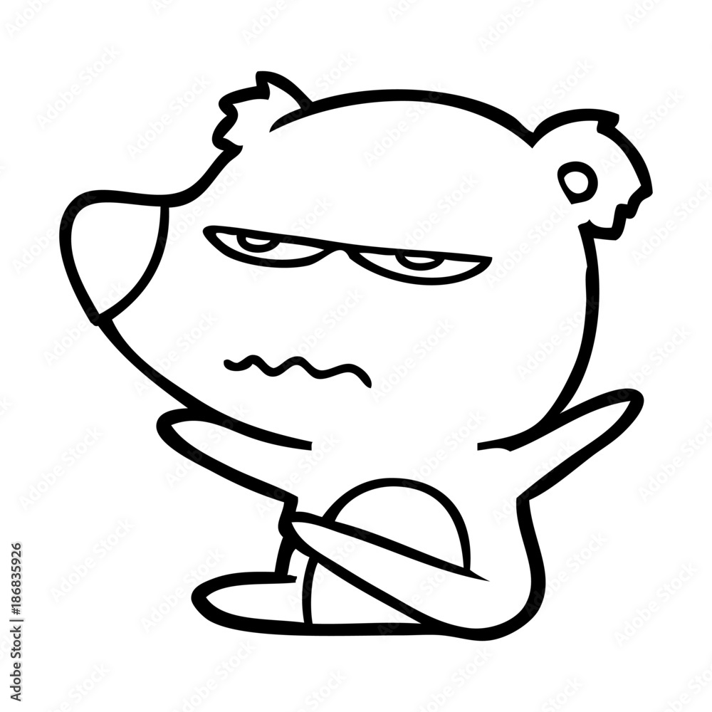 angry bear cartoon