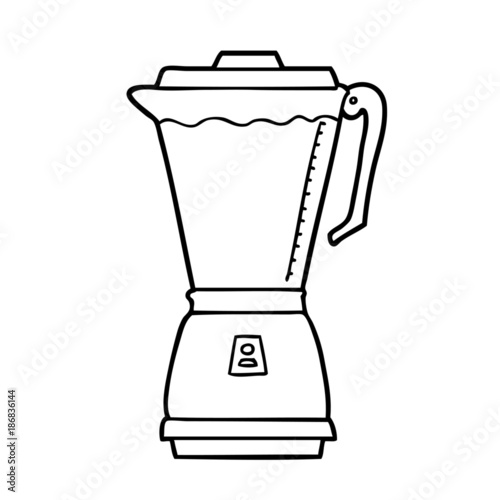 cartoon food processor
