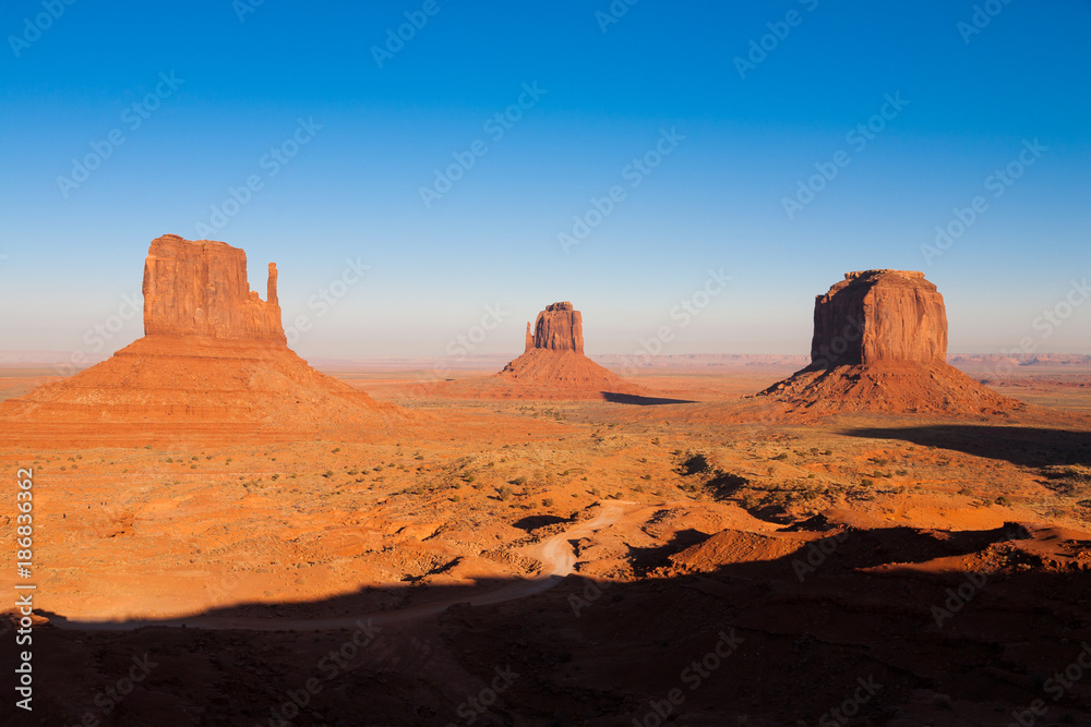 The famous Monument Valley, Utah USA during sunset The famous Monument Valley, Utah USA during sunset