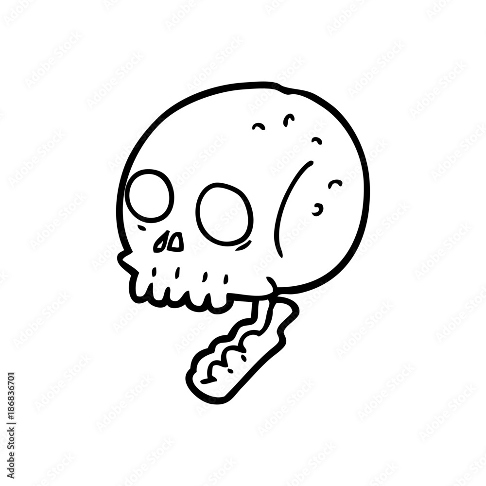 cartoon spooky skull cartoon spooky skull