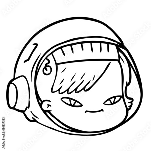 cartoon astronaut face