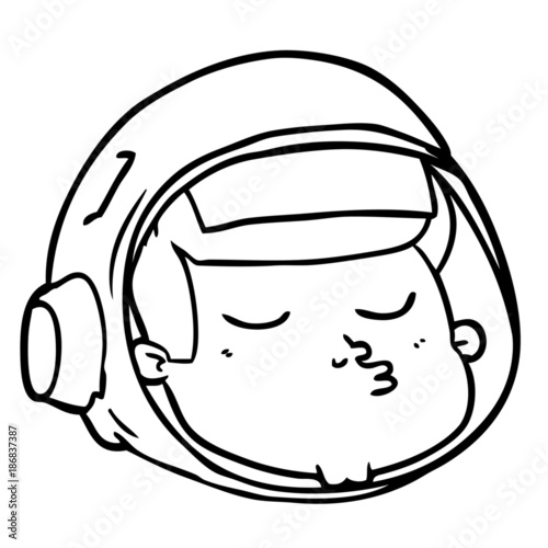 cartoon astronaut face
