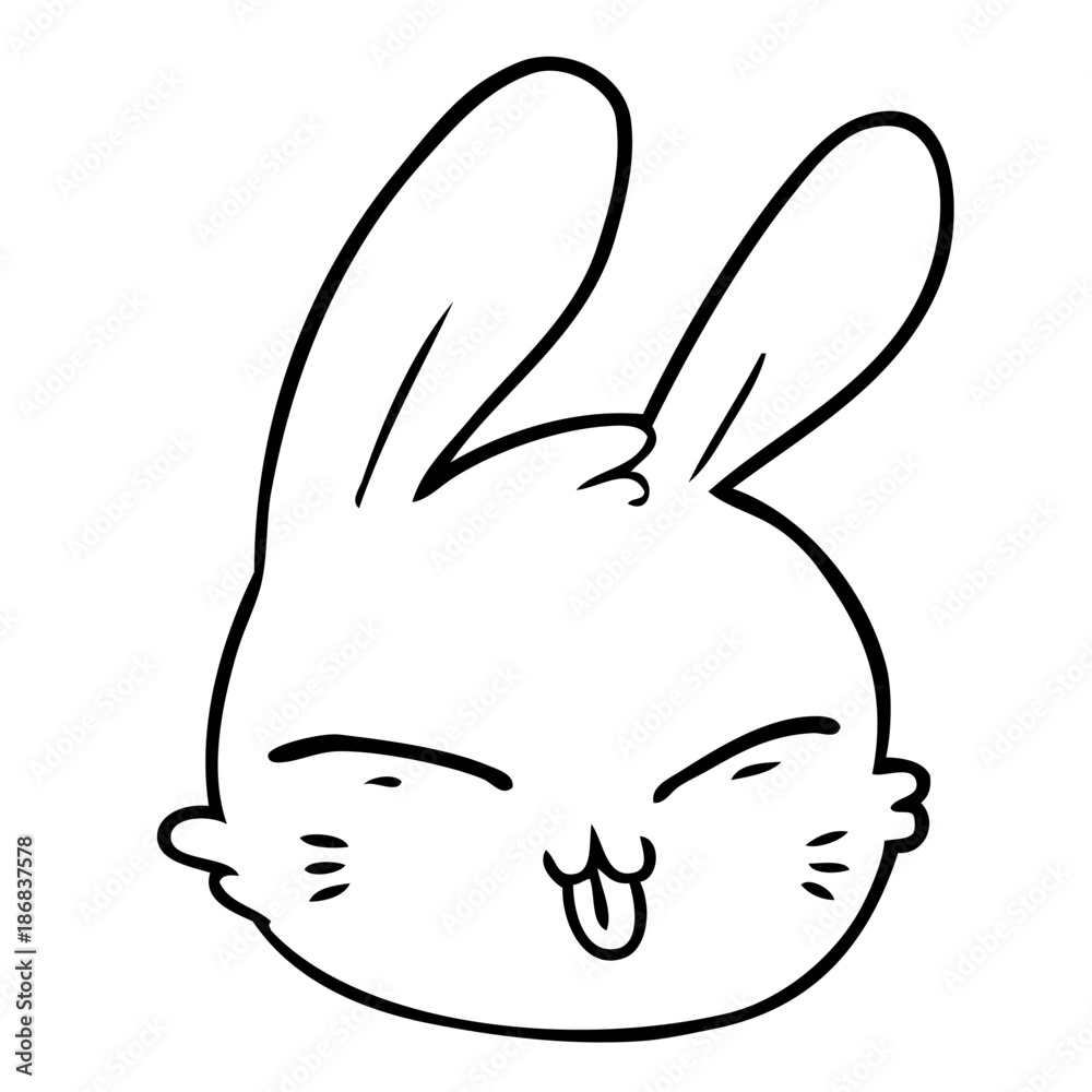 cartoon rabbit face