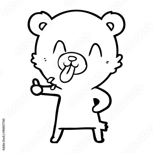 rude cartoon bear