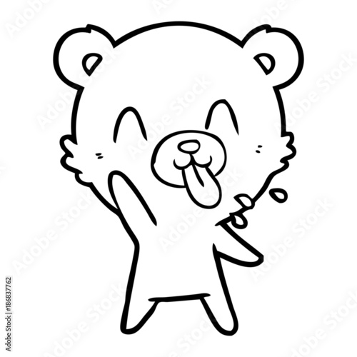 rude cartoon bear