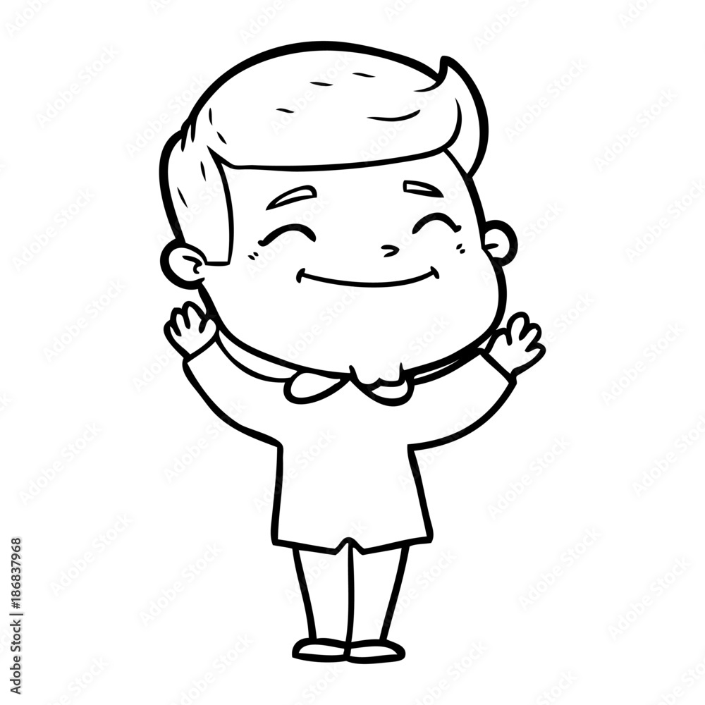 happy cartoon man happy cartoon man