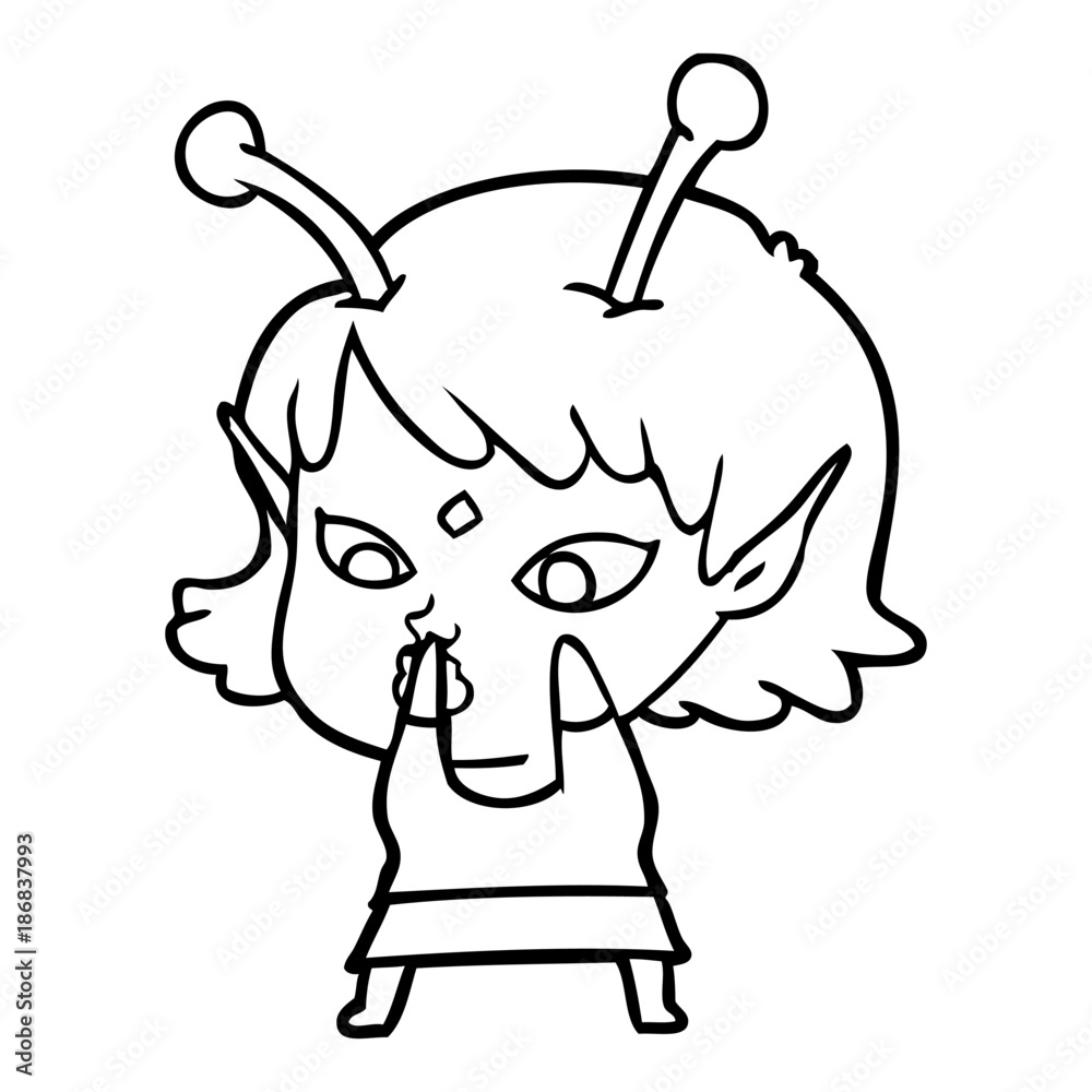 pretty cartoon alien girl pretty cartoon alien girl