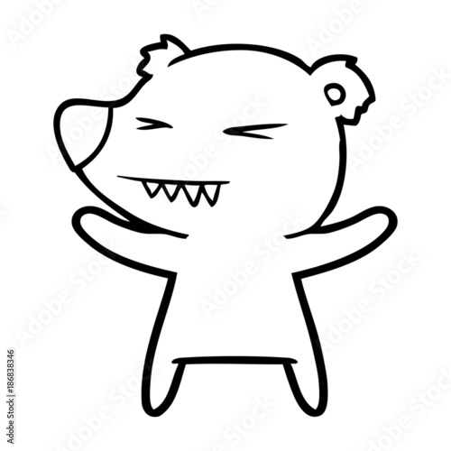 angry polar bear cartoon