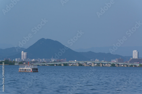 Lake biwa, Shiga prefecture, Japan.